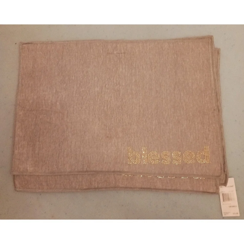 NEW Magaschoni Home Gray Velvet Rhinestone Studded